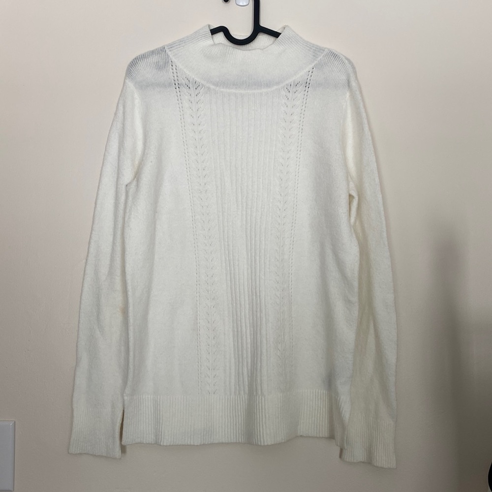 Old Navy White Mockneck Sweater